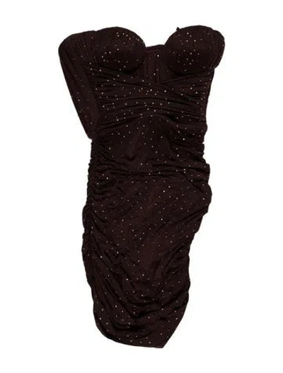 Pre-owned Alex Perry Printed Mini Dress In Brown