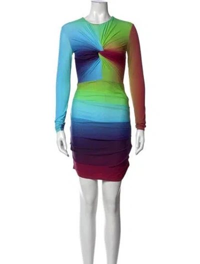 Pre-owned Alex Perry Printed Mini Dress In Green