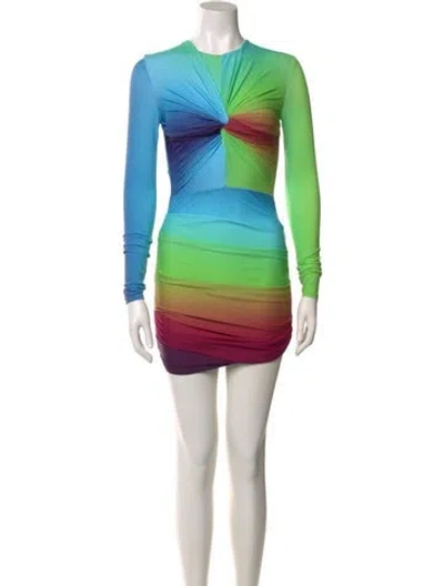 Pre-owned Alex Perry Printed Mini Dress W/ Tags