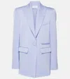 Alex Perry Satin Crepe Blazer In Lila