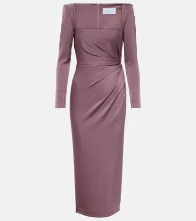 Alex Perry Satin Midi Dress In Pink