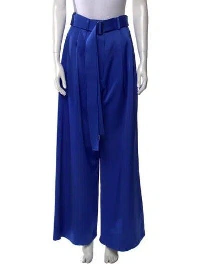 Pre-owned Alex Perry Satin Wide Leg Pants W/ Tags In Blue