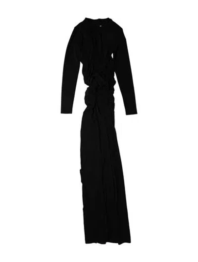Pre-owned Alex Perry Scoop Neck Long Dress In Black