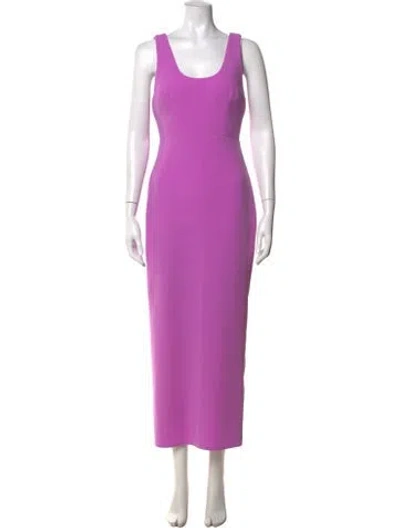 Pre-owned Alex Perry Scoop Neck Long Dress In Purple