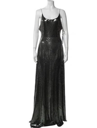 Pre-owned Alex Perry Scoop Neck Long Dress W/ Tags In Green