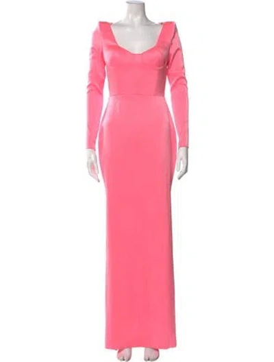 Pre-owned Alex Perry Scoop Neck Long Dress W/ Tags In Pink