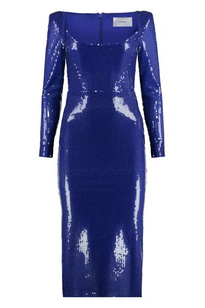 Alex Perry Sequin Dress In Blue