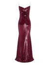 Alex Perry Sequin-embellished Dress In Red