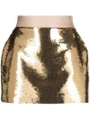 Alex Perry Delon Sequined High-rise Miniskirt In Gold
