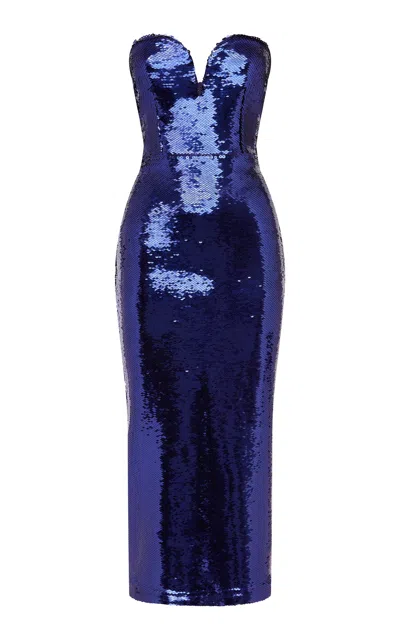 Alex Perry Sequined Strapless Dress