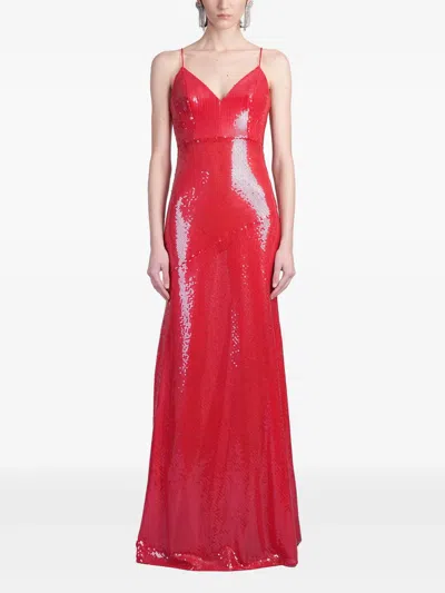 Alex Perry Sequinned Dress In Red