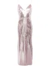 Alex Perry Sequinned Gown In Pink