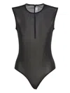 Alex Perry Sheer Bodysuit In Black
