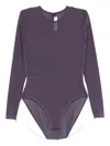 Alex Perry Sheer Mesh Bodysuit In Purple
