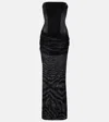 Alex Perry Sheer Strapless Corset Dress