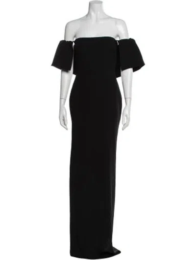 Pre-owned Alex Perry Silk Long Dress In Black