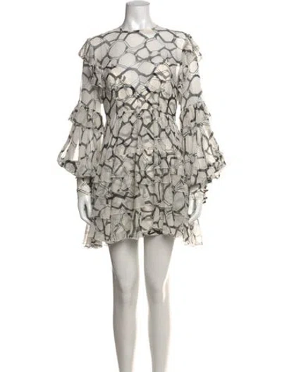 Pre-owned Alex Perry Silk Mini Dress In Multicolor
