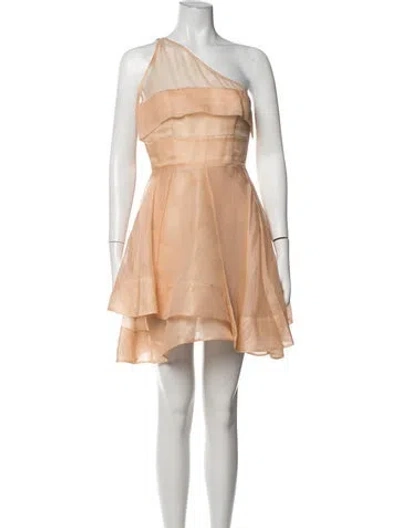 Pre-owned Alex Perry Silk Mini Dress In Neutrals