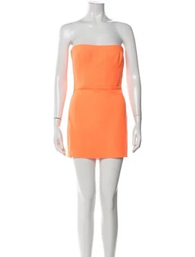 Pre-owned Alex Perry Silk Mini Dress In Orange