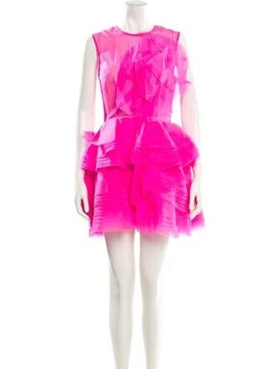 Pre-owned Alex Perry Silk Mini Dress In Pink