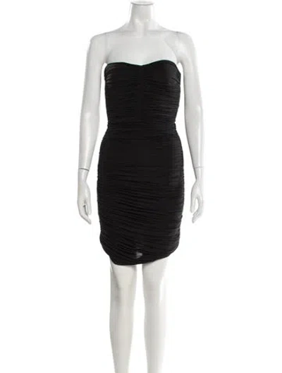 Pre-owned Alex Perry Silk Mini Dress W/ Tags In Black
