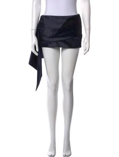 Pre-owned Alex Perry Silk Mini Skirt In Black