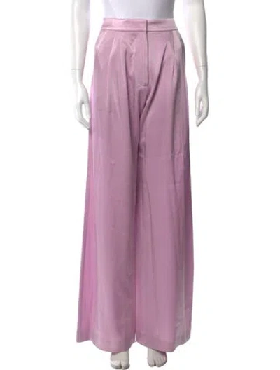 Pre-owned Alex Perry Silk Wide Leg Pants In Purple