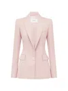 Alex Perry Single-breasted Wool Blazer In Pink
