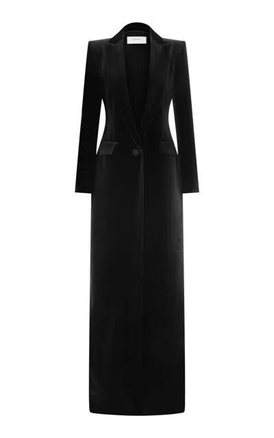Alex Perry Single Breasted Velvet Blazer