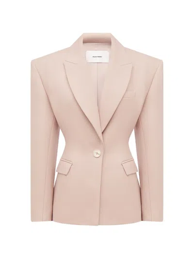 Alex Perry Single-breasted Contour Blazer In Pink