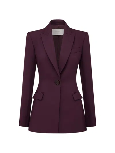 Alex Perry Single-breasted Contour Blazer In Red