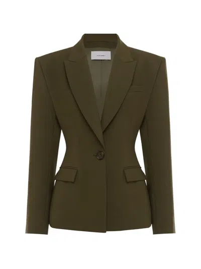 Alex Perry Single-breasted Peaked-lapel Blazer In Green