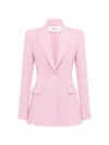 Alex Perry Single-breasted Virgin-wool Blazer In Pink