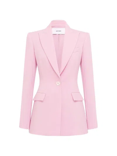 Alex Perry Single-breasted Wool Blazer In Pink