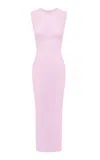 Alex Perry Sleeveless Power Mesh Midi Dress In Light Pink
