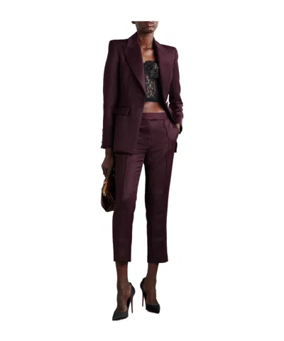 Alex Perry Slim-fit Cropped Ankle Pants In Black