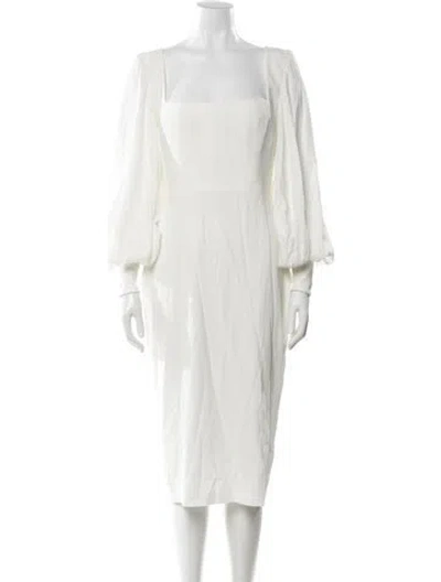 Pre-owned Alex Perry Square Neckline Knee-length Dress In Neutral