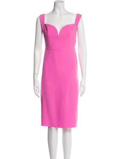 Pre-owned Alex Perry Square Neckline Knee-length Dress In Pink