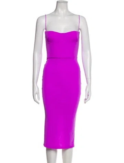 Pre-owned Alex Perry Square Neckline Knee-length Dress In Purple