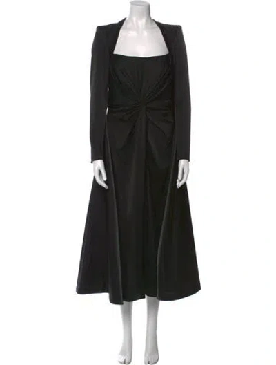 Pre-owned Alex Perry Square Neckline Long Dress In Black