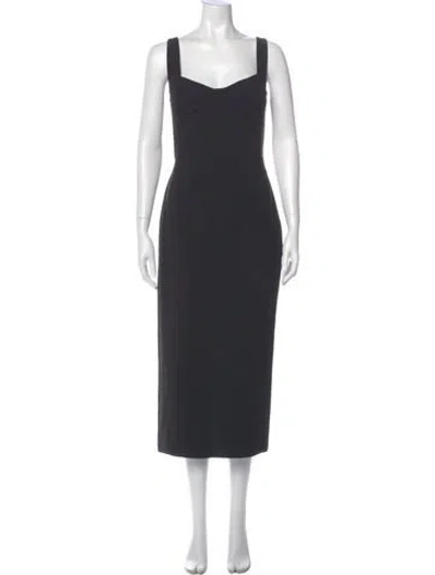 Pre-owned Alex Perry Square Neckline Long Dress In Gray