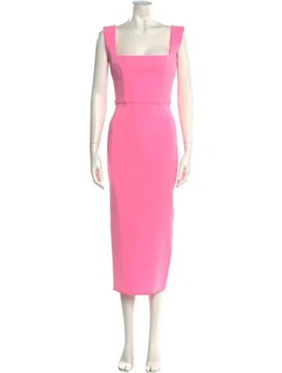 Pre-owned Alex Perry Square Neckline Long Dress In Pink