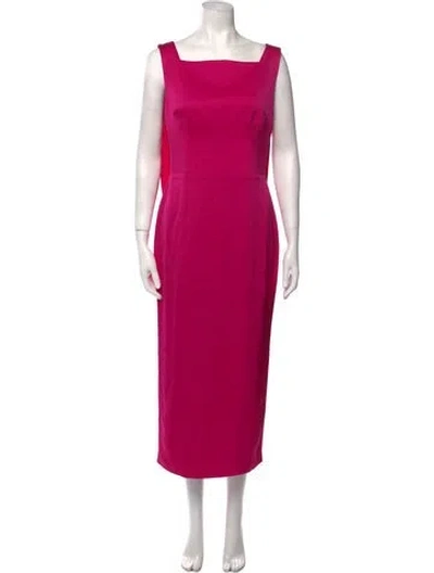 Pre-owned Alex Perry Square Neckline Long Dress In Pink