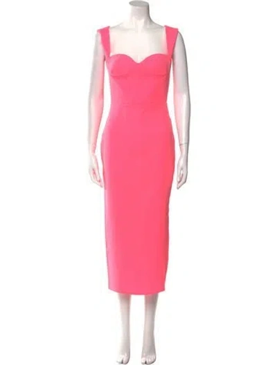 Pre-owned Alex Perry Square Neckline Long Dress In Pink