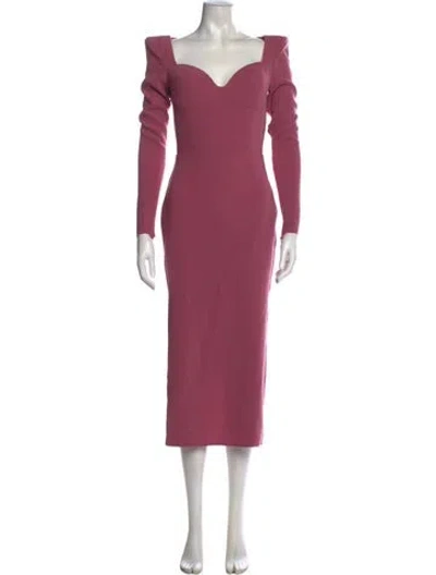 Pre-owned Alex Perry Square Neckline Long Dress In Pink