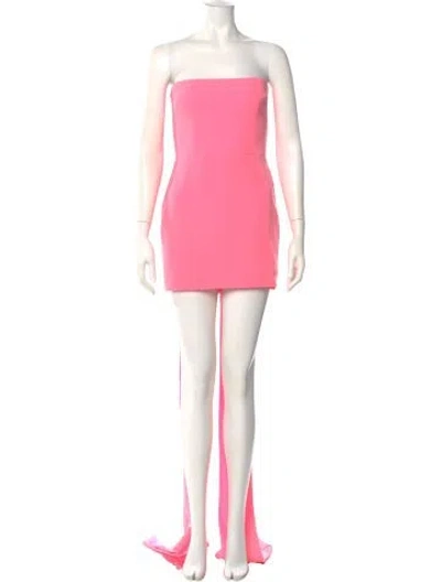 Pre-owned Alex Perry Square Neckline Mini Dress In Pink
