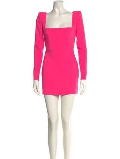 Pre-owned Alex Perry Square Neckline Mini Dress In Pink