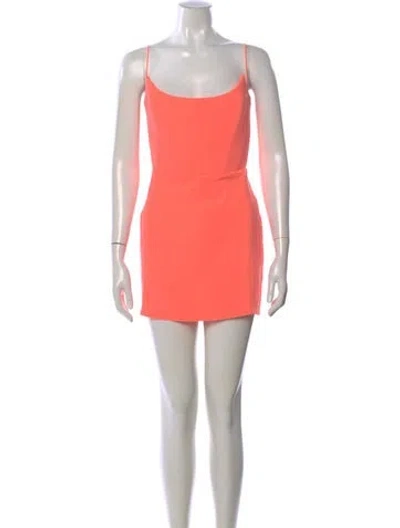 Pre-owned Alex Perry Square Neckline Mini Dress In Pink
