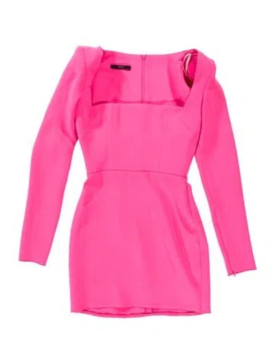 Pre-owned Alex Perry Square Neckline Mini Dress In Pink