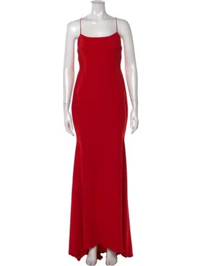 Pre-owned Alex Perry Square Neckline Mini Dress In Red